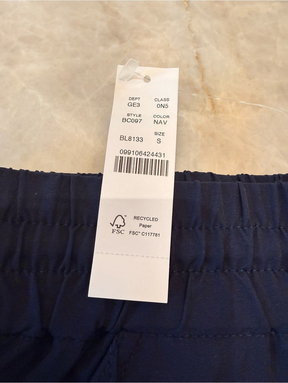 NWT J. Crew Women’s Navy Pull-On Shorts with Drawstring - Small - Picture 3 of 6